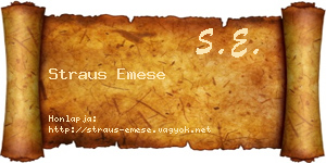 Straus Emese névjegykártya